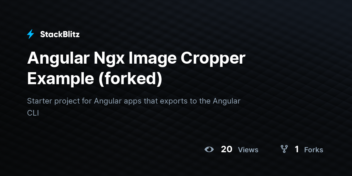 Angular Ngx Image Cropper Example (forked) - StackBlitz