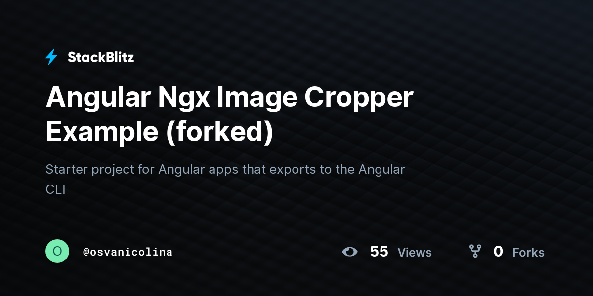 Angular Ngx Image Cropper Example (forked) - StackBlitz