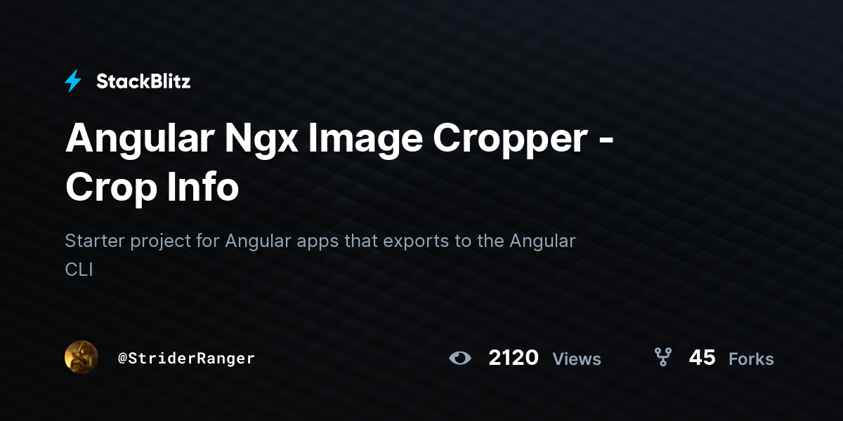 Angular Ngx Image Cropper - Crop Info - StackBlitz
