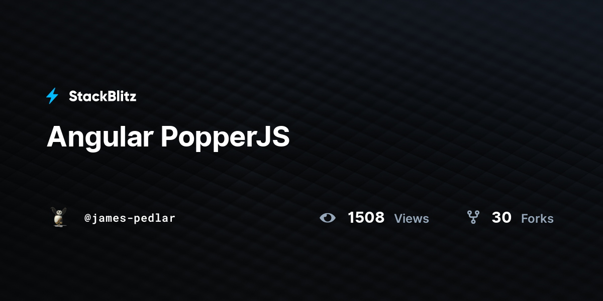 Angular PopperJS - StackBlitz