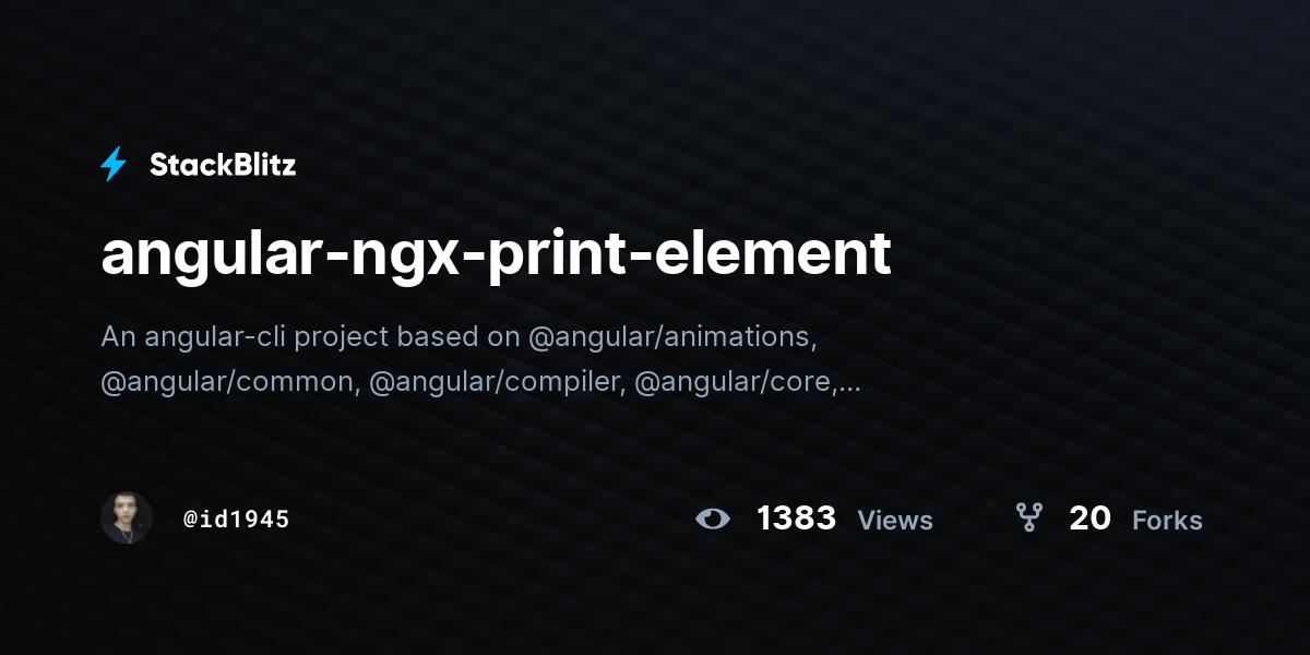 angular-ngx-print-element - StackBlitz