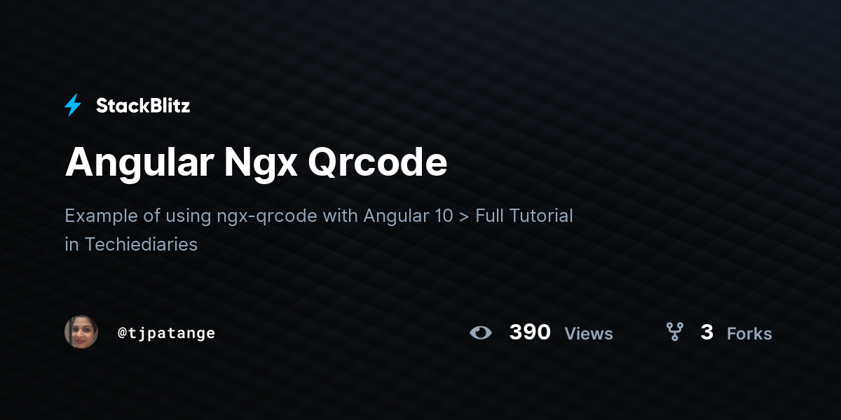 Angular Ngx Qrcode - StackBlitz