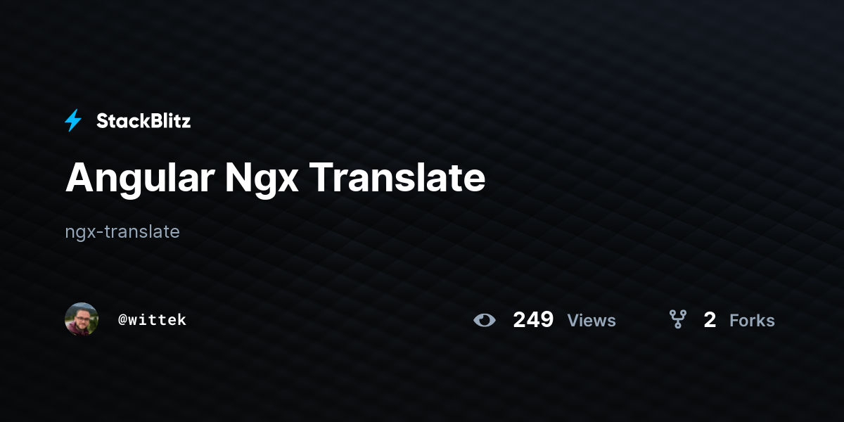 Angular Ngx Translate - StackBlitz