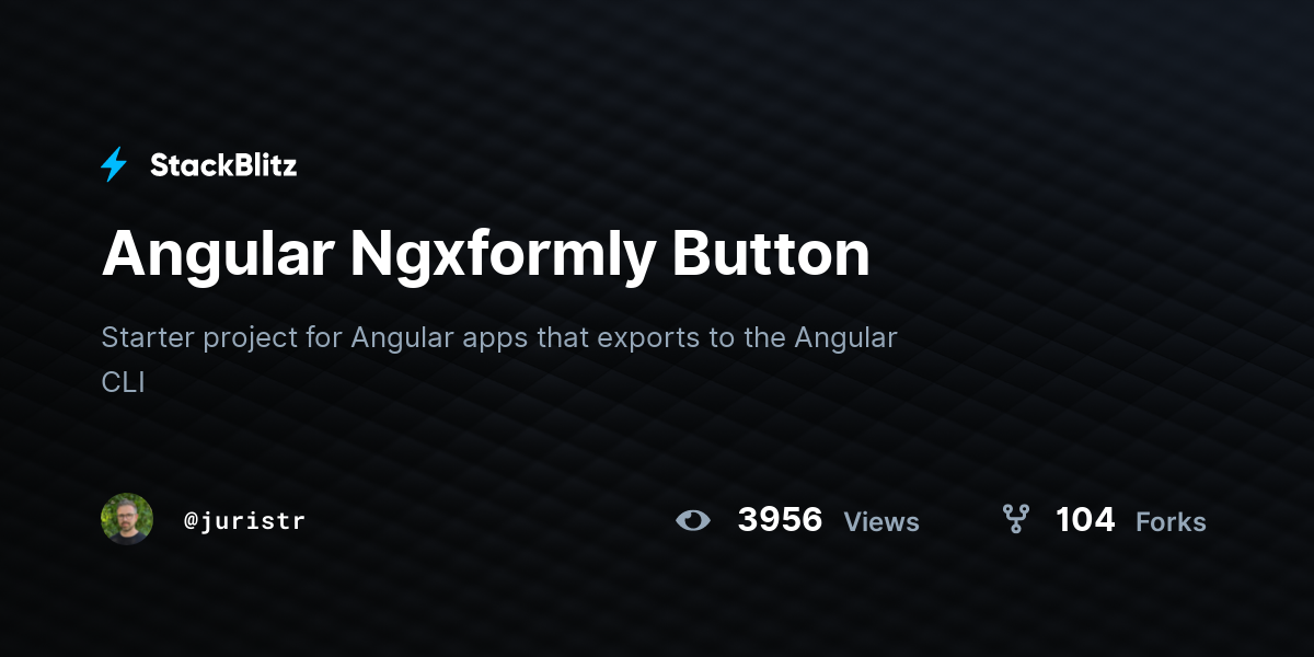 Angular Ngxformly Button - StackBlitz