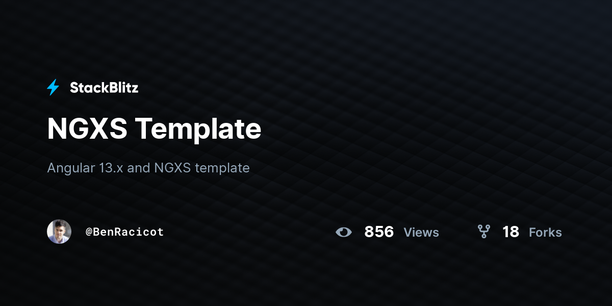 NGXS Template - StackBlitz