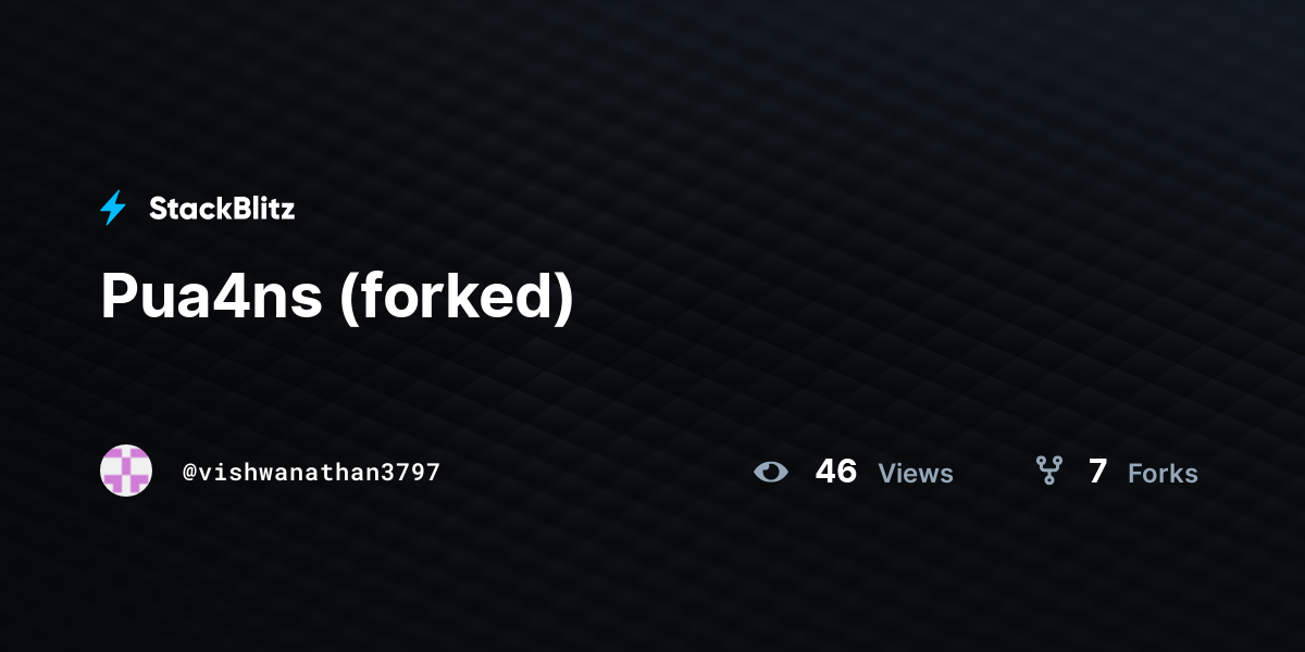 Pua4ns (forked) - StackBlitz