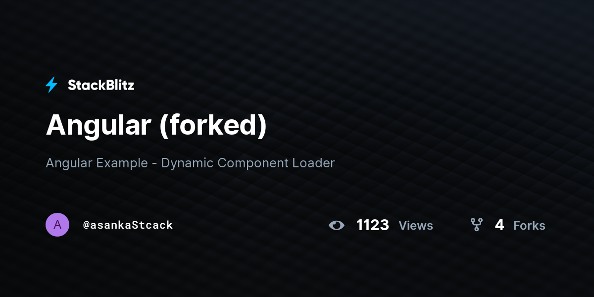 Angular (forked) - StackBlitz