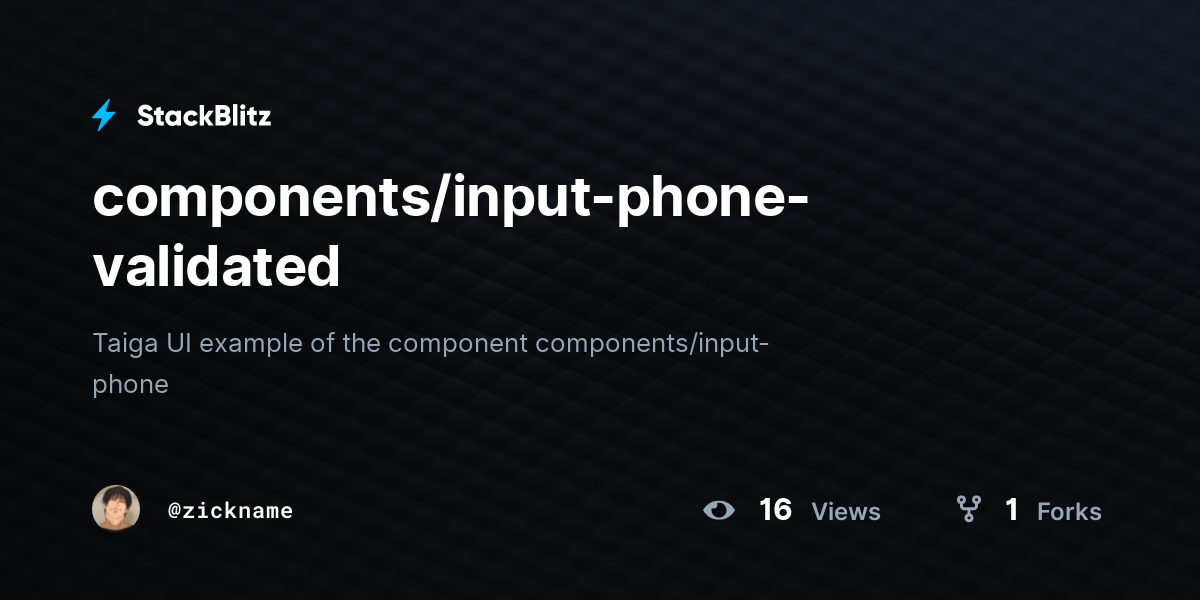 components/input-phone-validated - StackBlitz