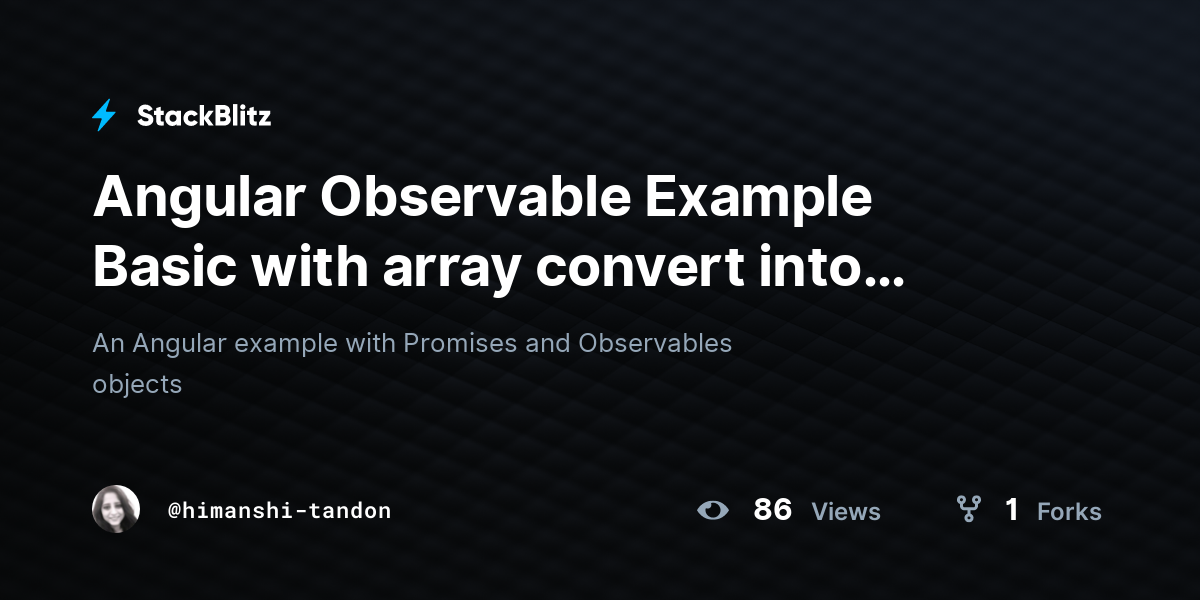 Angular Observable Example Basic with array convert into observale ...