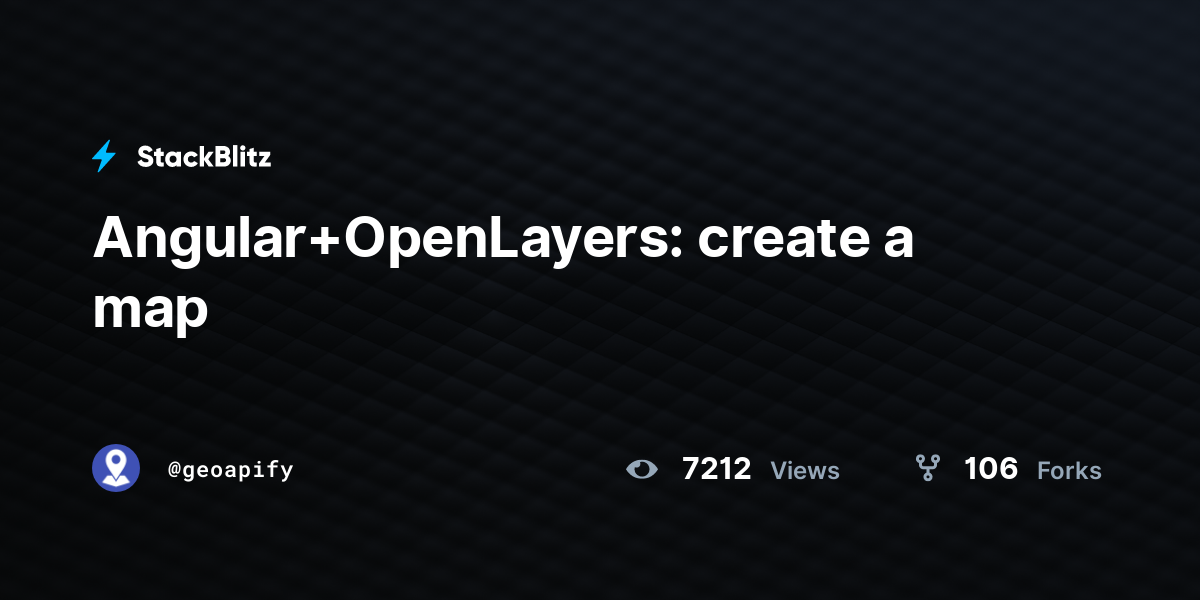 Angular+OpenLayers: Create A Map - StackBlitz