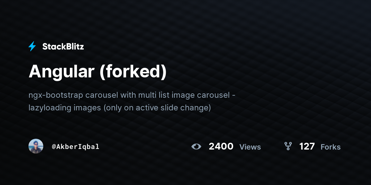 Angular (forked) - StackBlitz