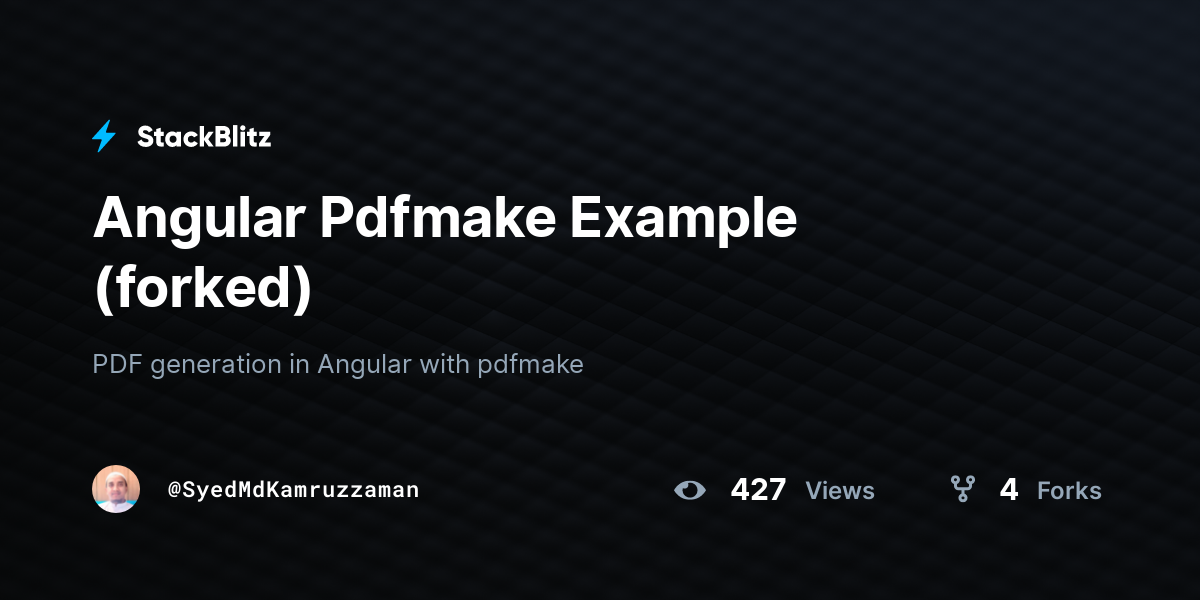 Angular Pdfmake Example (forked) - StackBlitz