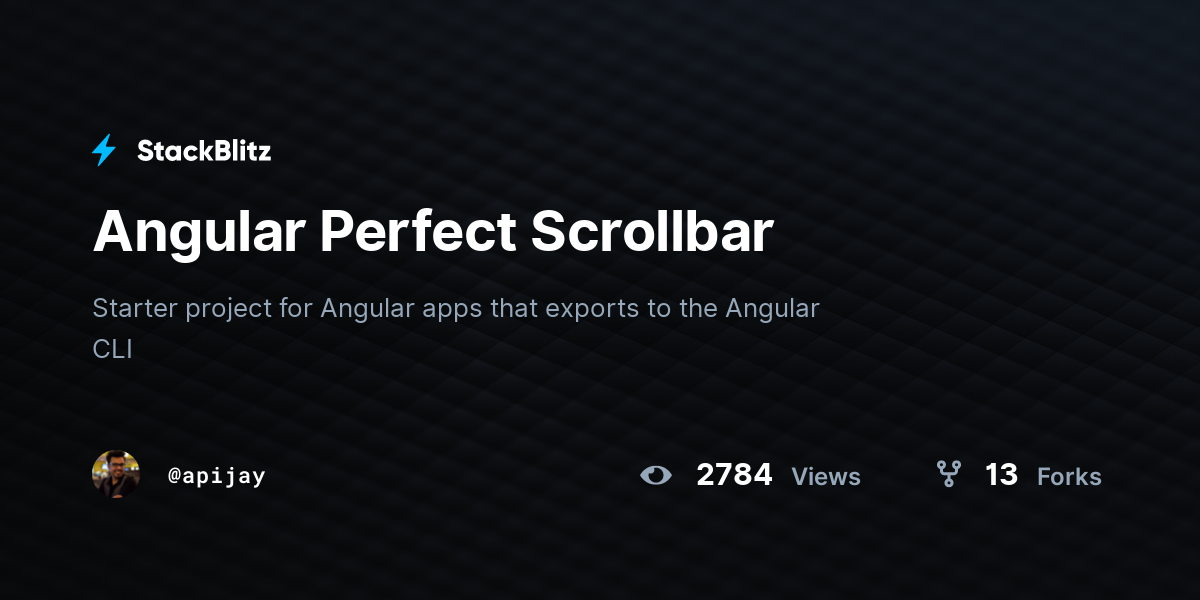 Angular Perfect Scrollbar - StackBlitz