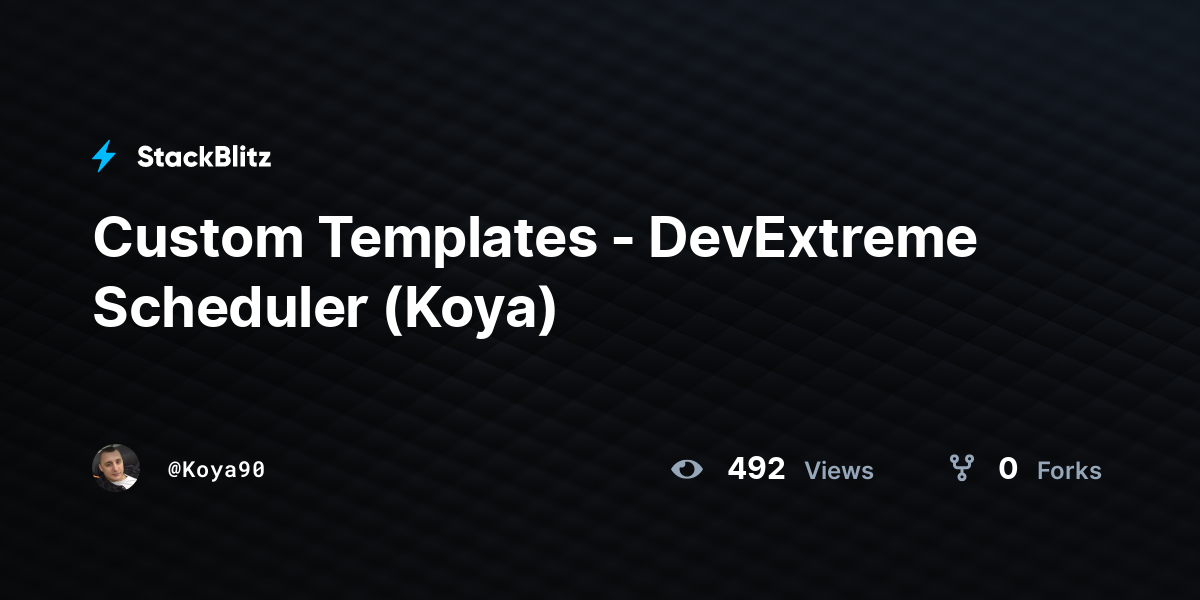 Custom Templates - DevExtreme Scheduler (Koya) - StackBlitz