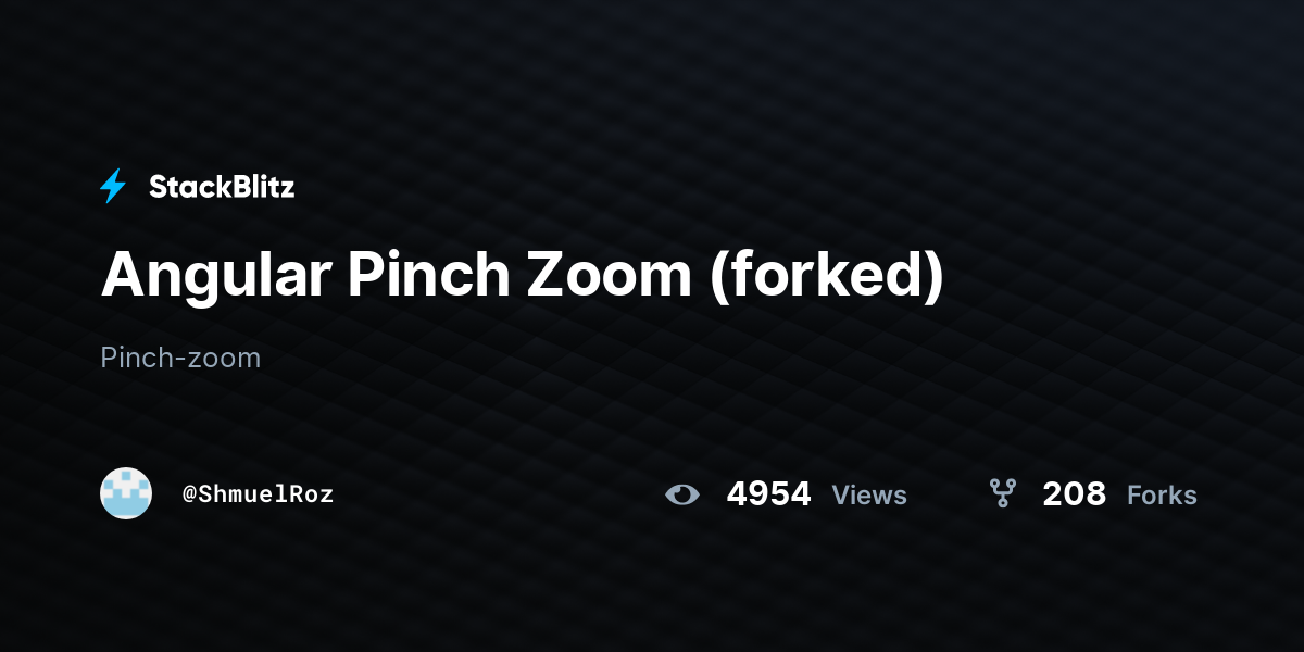 Angular Pinch Zoom (forked) StackBlitz