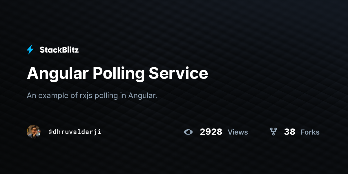 Angular Polling Service - StackBlitz