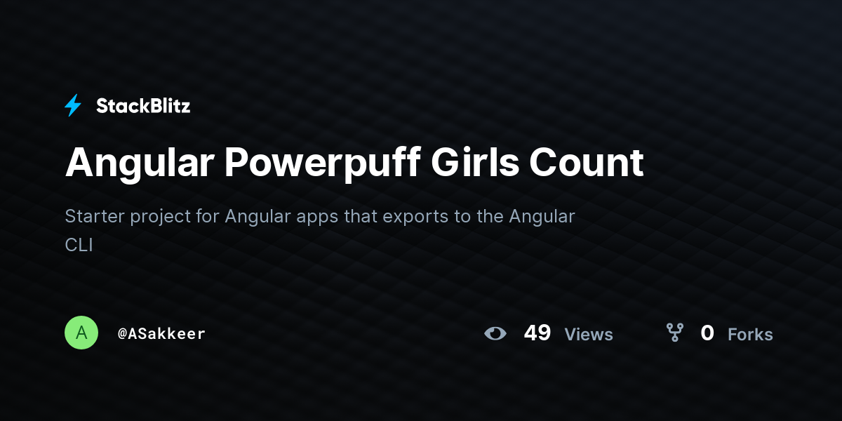 Angular Powerpuff Girls Count - StackBlitz