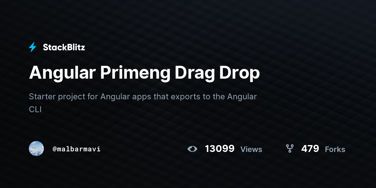 Angular Primeng Drag Drop - StackBlitz