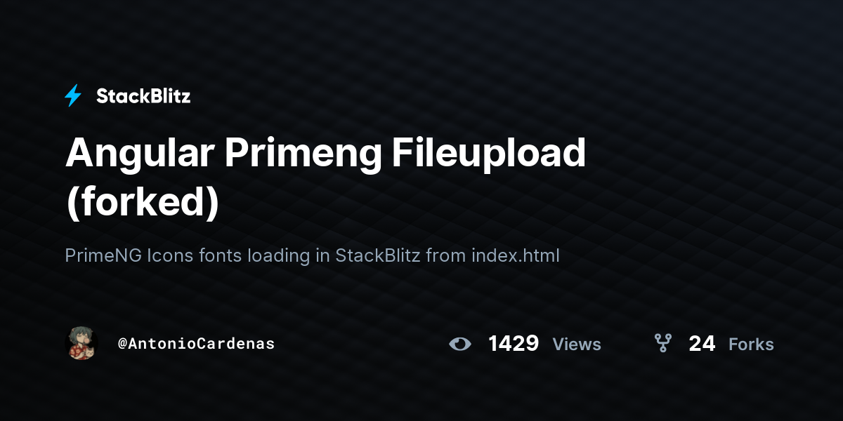 Angular Primeng Fileupload (forked) - StackBlitz
