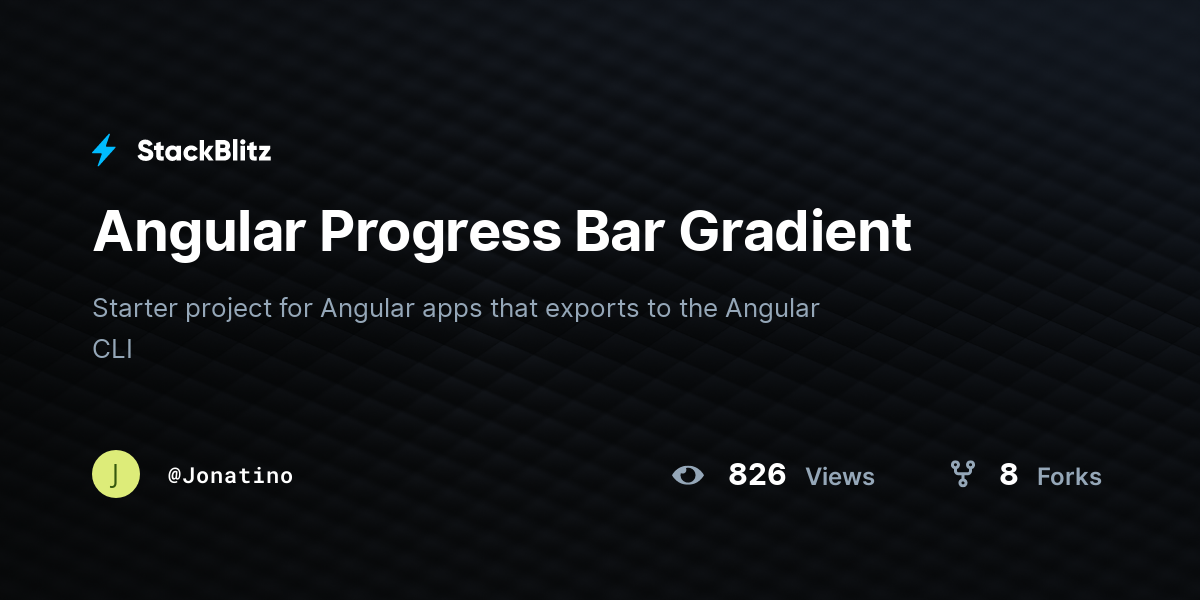 Angular Progress Bar Gradient - StackBlitz