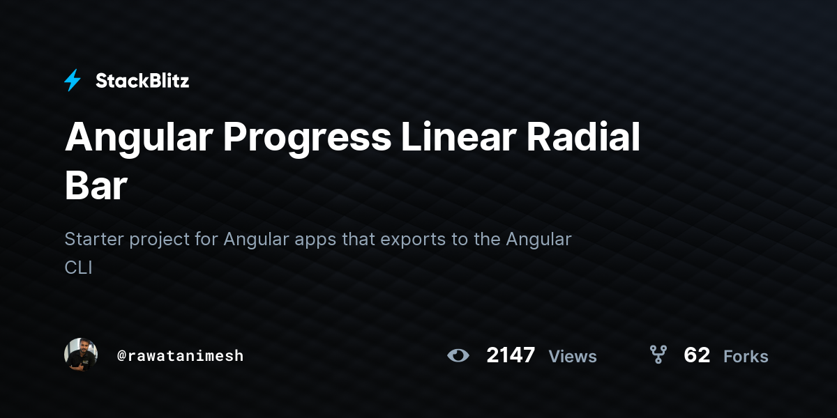 Angular Progress Linear Radial Bar - StackBlitz
