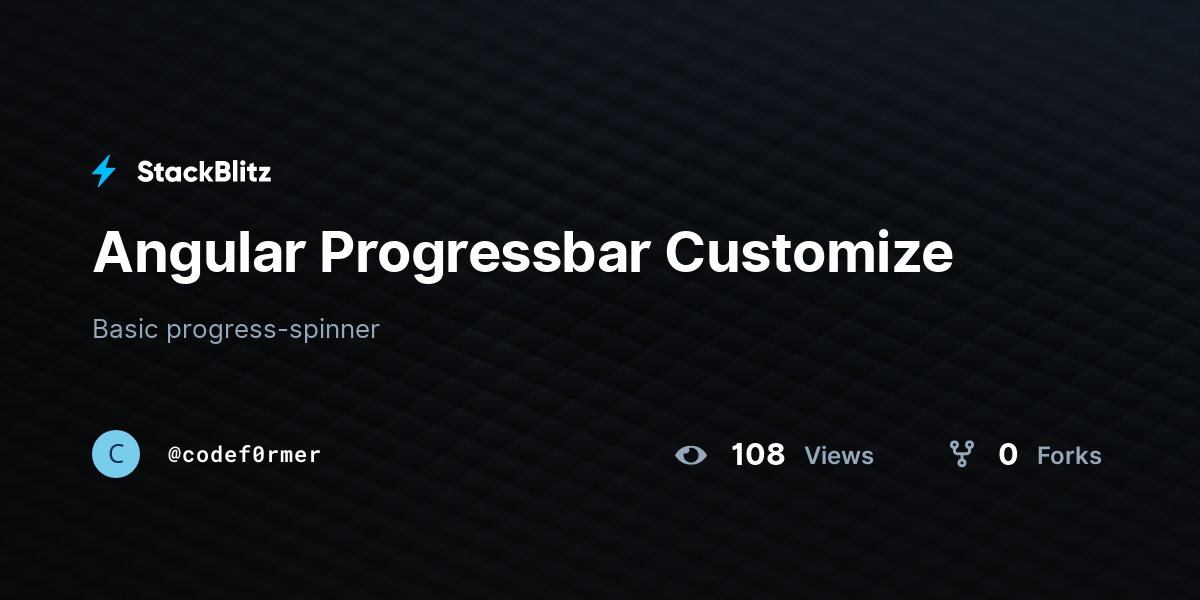Angular Progressbar Customize - StackBlitz
