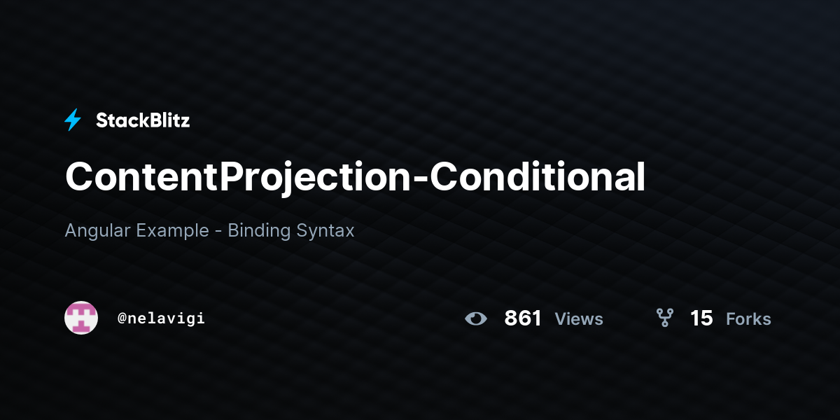 ContentProjection-Conditional - StackBlitz