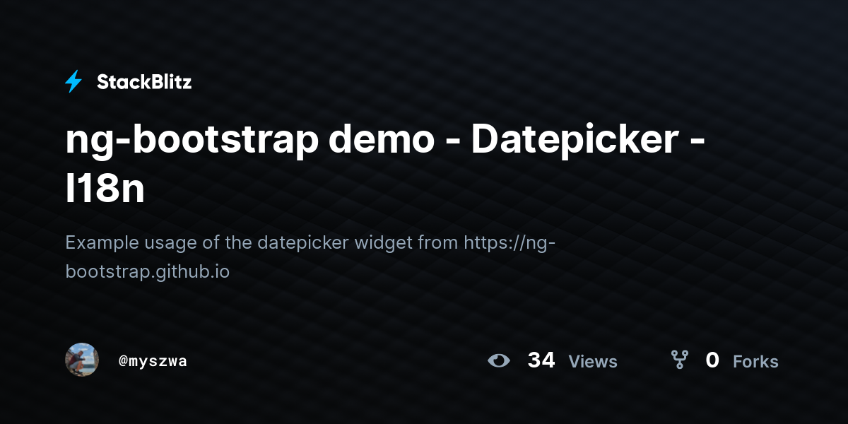 bootstrap 5 datepicker angular stackblitz