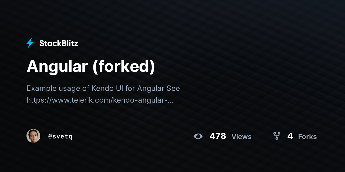 Angular (forked) - StackBlitz