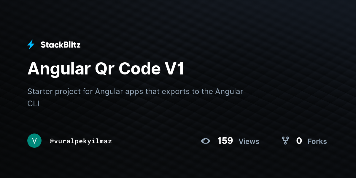 Angular Qr Code V1 - StackBlitz
