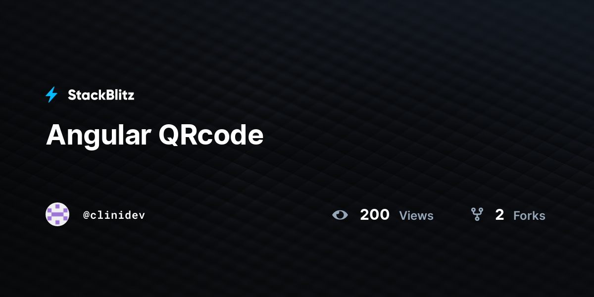 Angular QRcode - StackBlitz