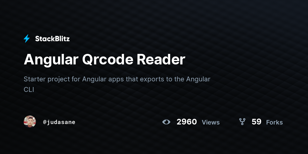 Angular Qrcode Reader - StackBlitz