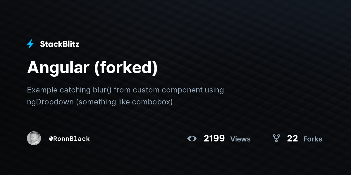 Angular (forked) - StackBlitz