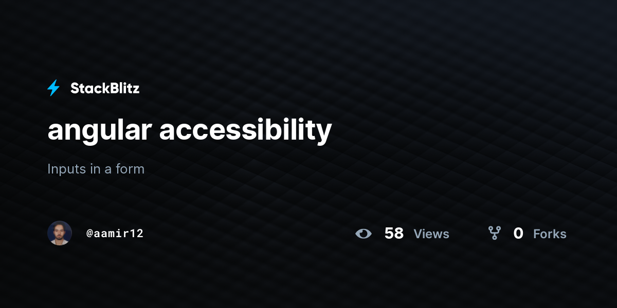 angular accessibility - StackBlitz