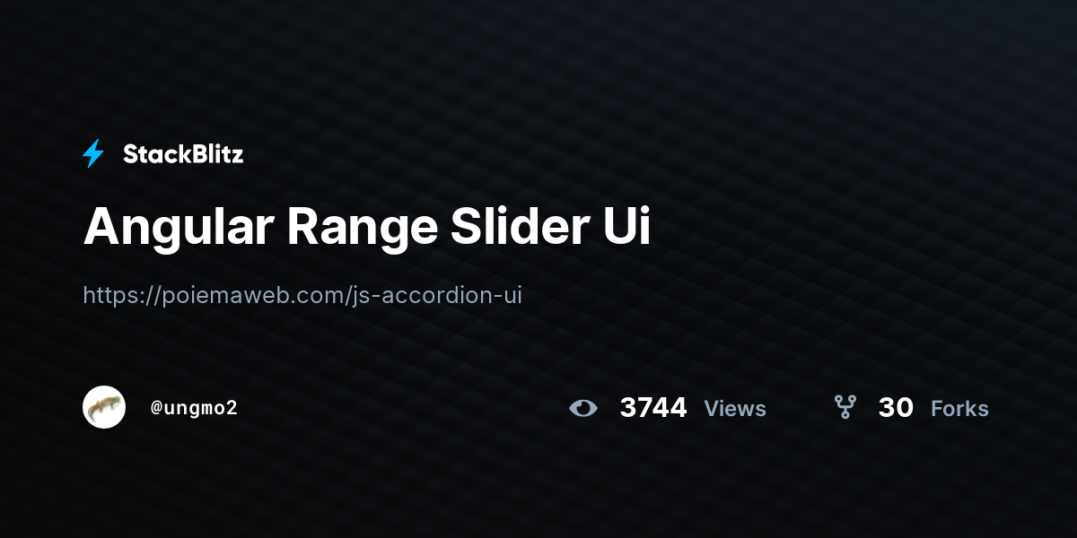 Angular Range Slider Ui StackBlitz