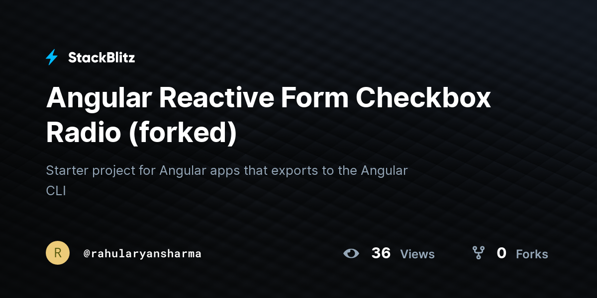 angular-reactive-form-checkbox-radio-forked-stackblitz