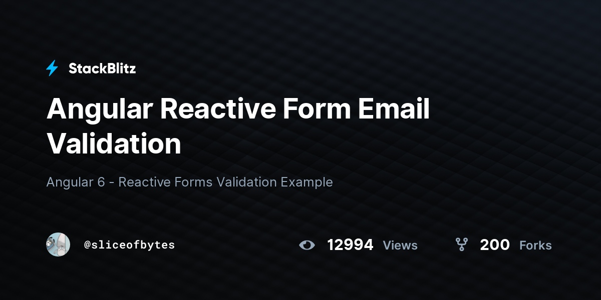 angular reactive form email validation