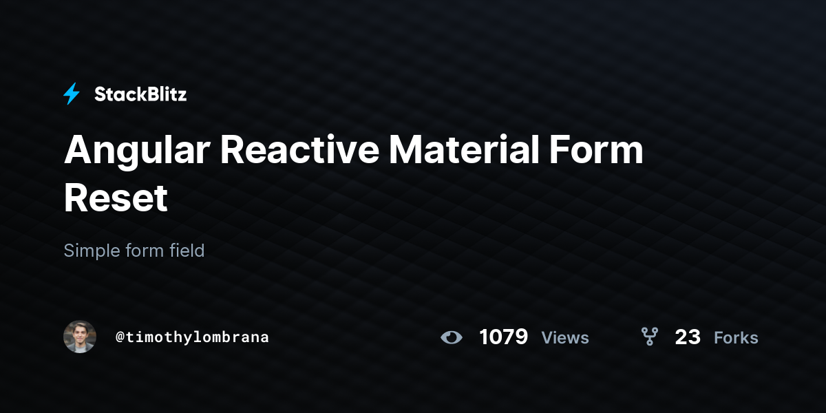 angular-reactive-material-form-reset-stackblitz