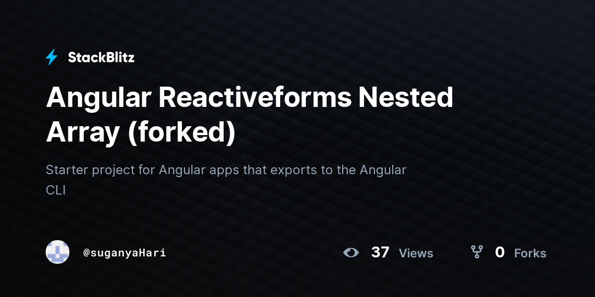 angular reactive form nested array