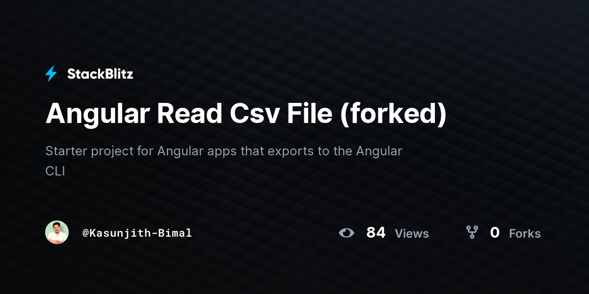 Angular Read Csv File (forked) - StackBlitz