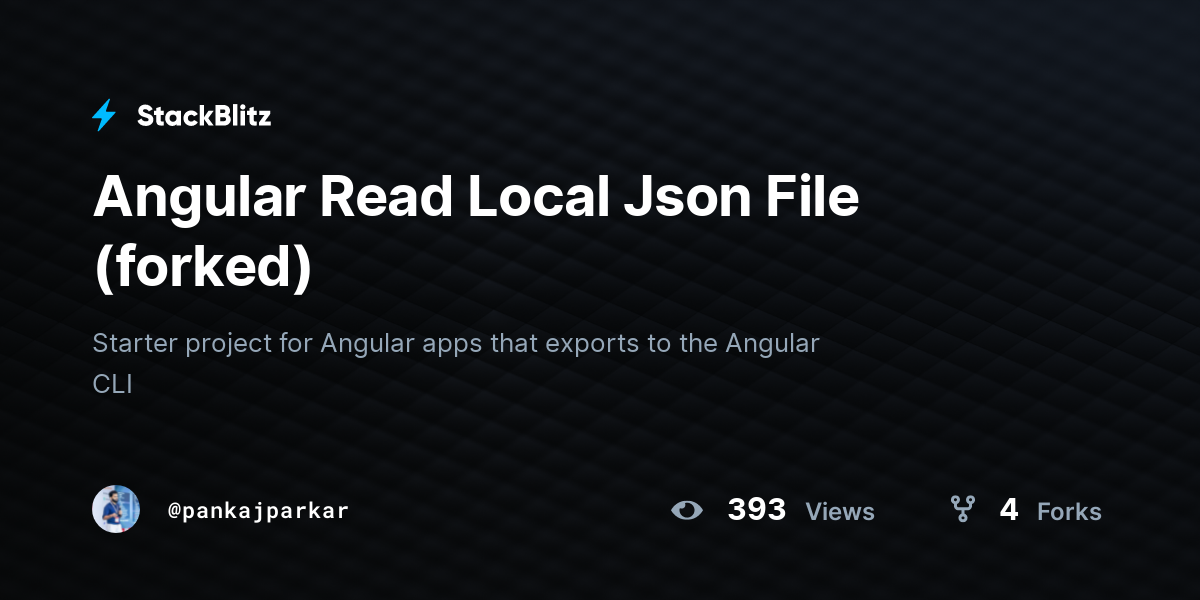 Angular Read Local Json File (forked) - StackBlitz