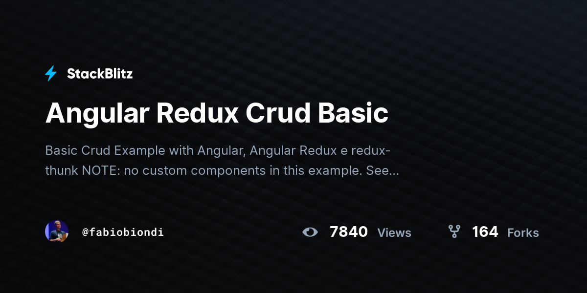 Angular Redux Crud Basic - StackBlitz