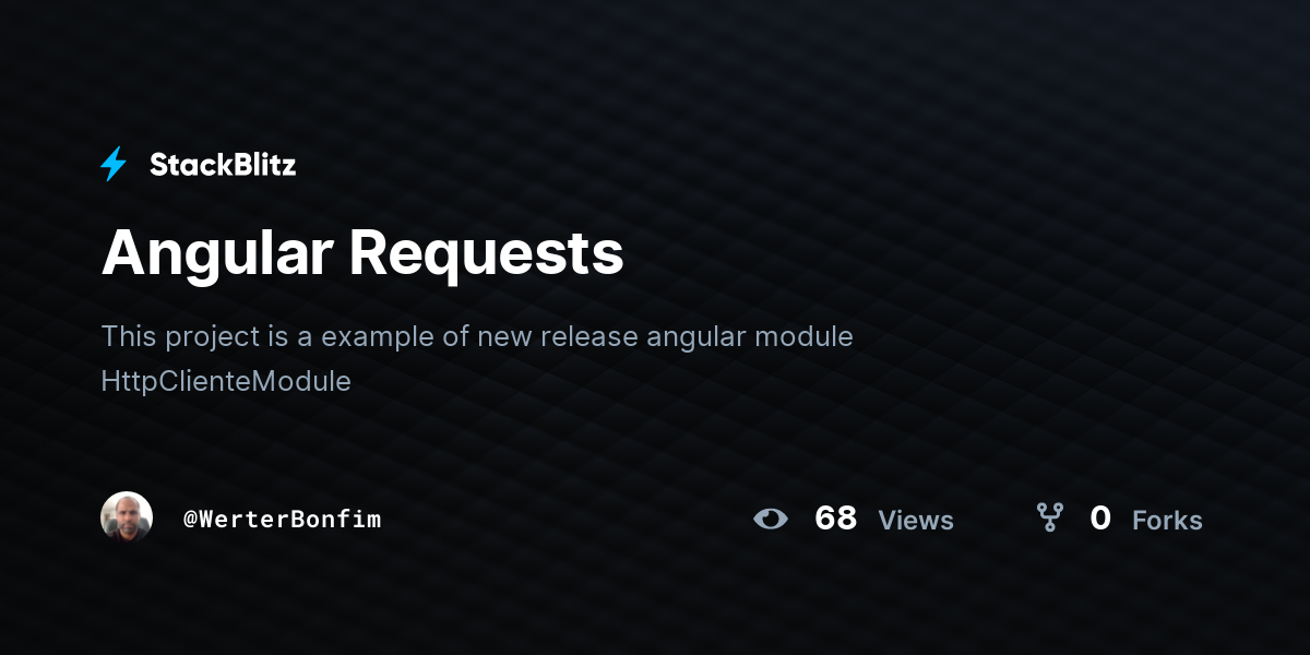 Angular Requests - StackBlitz
