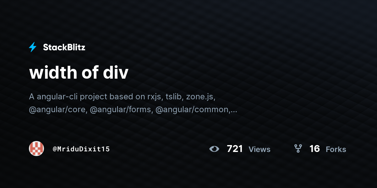 width of div - StackBlitz