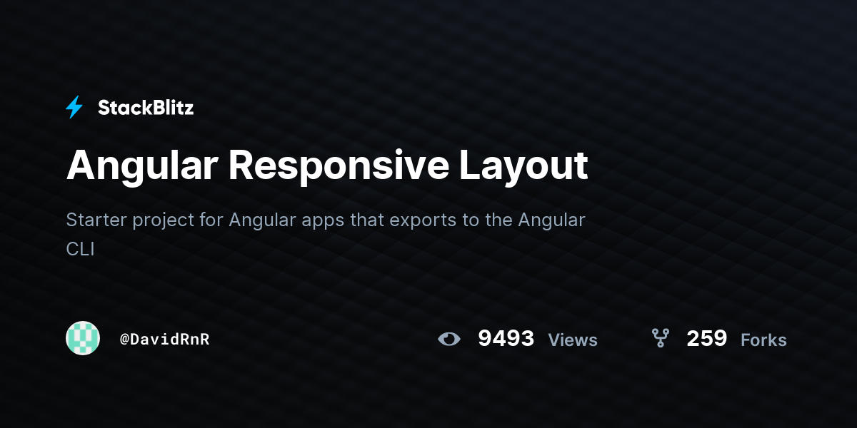 Angular Responsive Layout Example