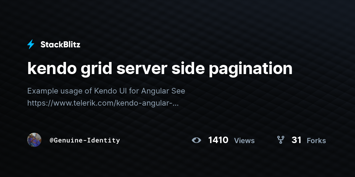 kendo grid server side pagination - StackBlitz