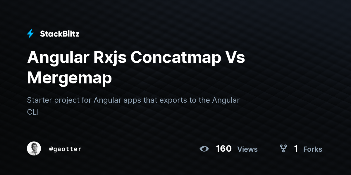 Angular Rxjs Concatmap Vs Mergemap - StackBlitz