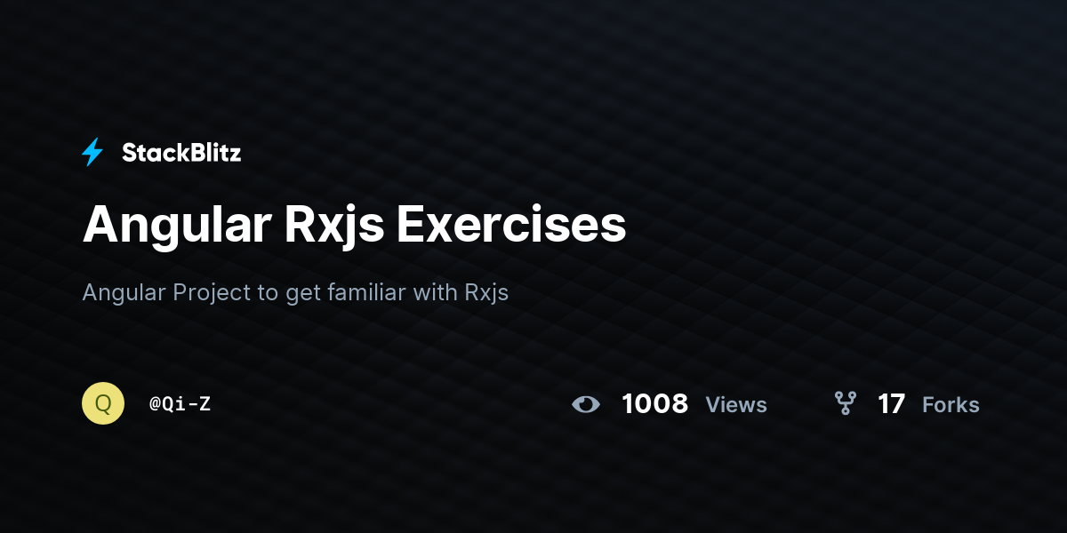 Angular Rxjs Exercises - StackBlitz