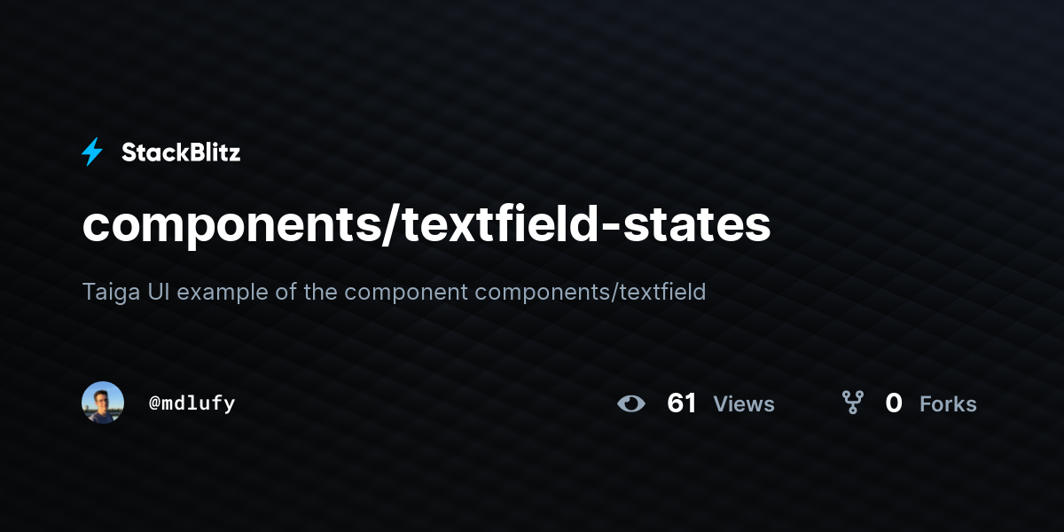 components/textfield-states - StackBlitz
