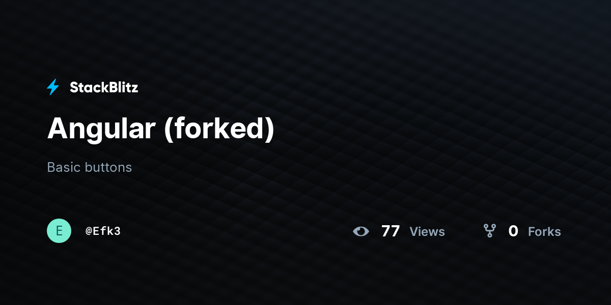 Angular (forked) - StackBlitz